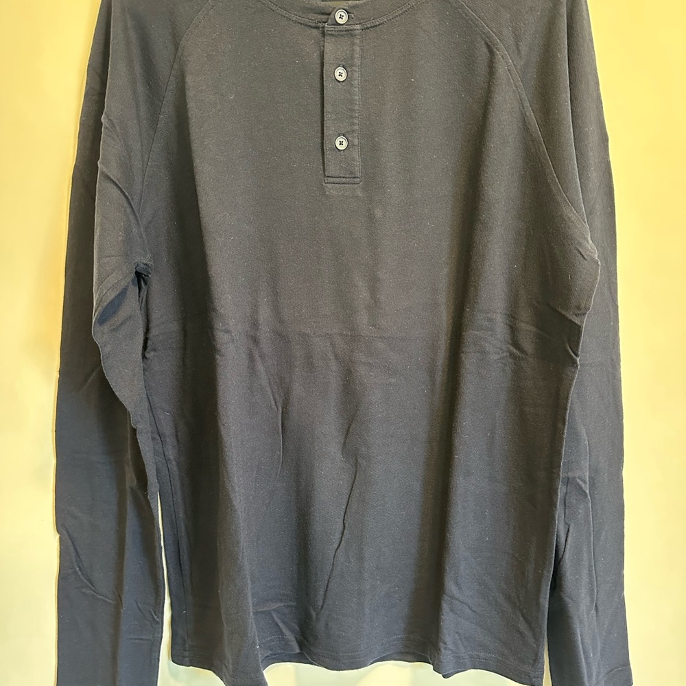 Vince Charcoal Henley Shirt